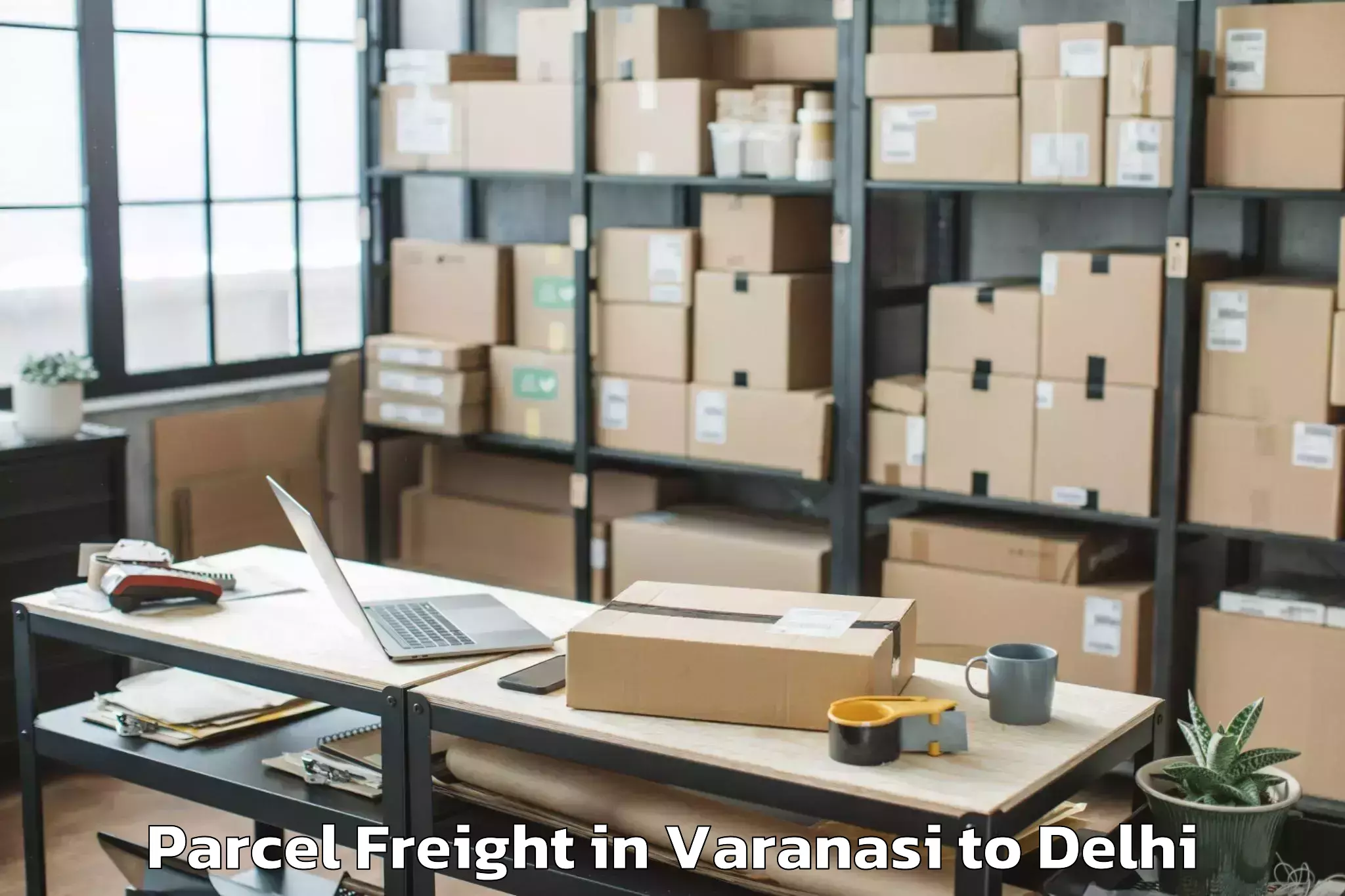 Discover Varanasi to Patel Nagar Parcel Freight